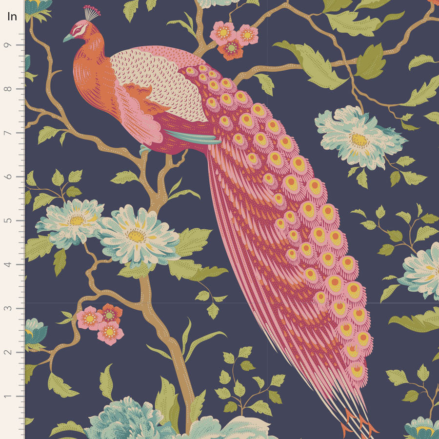 Chic Escape by Tilda - Peacock Tree Navy