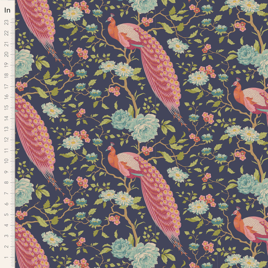 Chic Escape by Tilda - Peacock Tree Navy