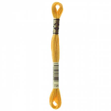 DMC Six Strand Embroidery Floss - Colour 728