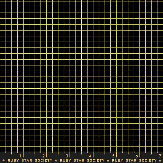 Grid Metallic Black Gold -- Kimberly Knight -- Ruby Star Society