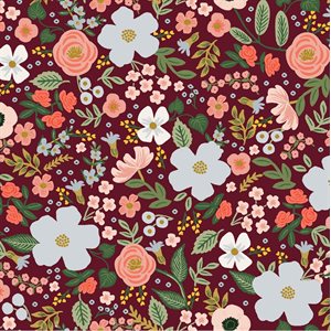 Rifle Paper Co.'s Garden Party - Wild Rose Burgundy Metallic