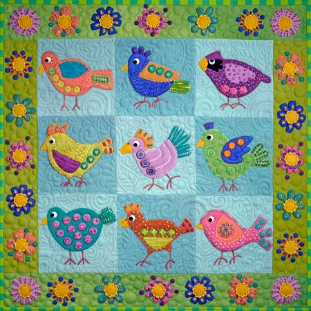 Chirp Quilt Kit - Wool Felt - Sue Spargo