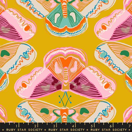 Wings Goldenrod Fabric - Curio - Melody Miller - Ruby Star Society