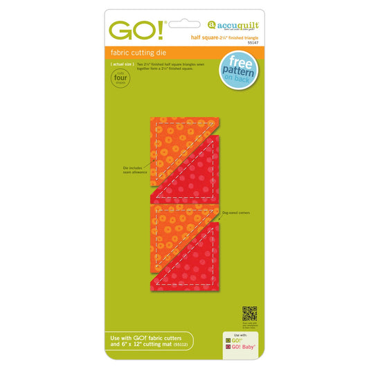 Go! 2 1/4" Half Square Triangle Die