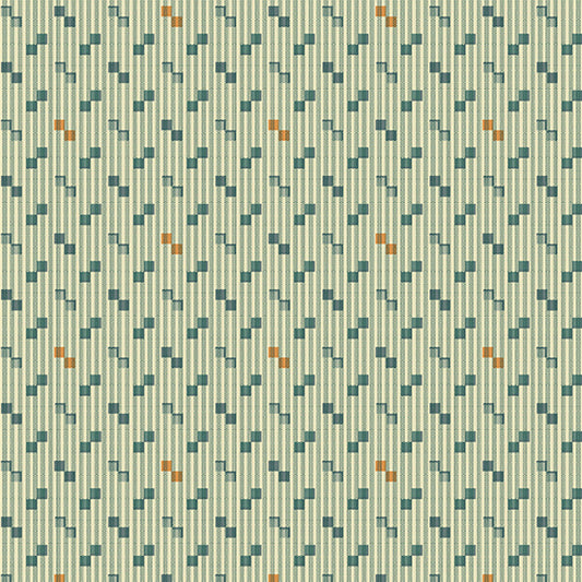 Practical Magic by Laundry Basket Quilts - Square Dance, Light Teal