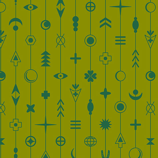 Between by Alison Glass - Gaze - Olive