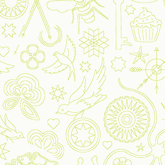 Sun Print Luminance - Embroidery - Moss