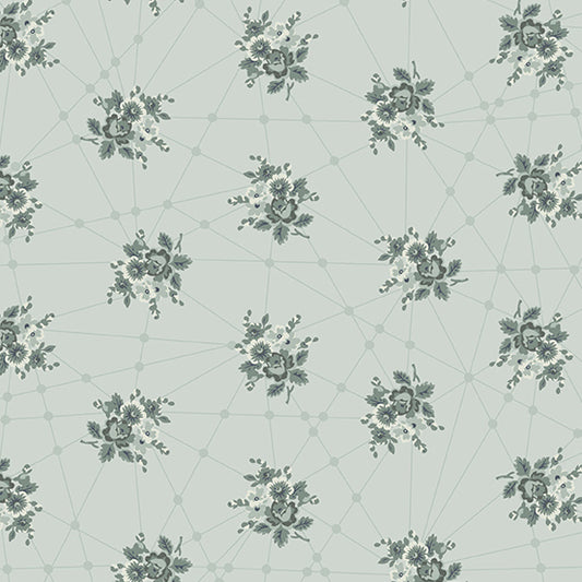 Nonna Fabric - Glassic Grey Little Bouquets - by Giucy Giuce for Andover