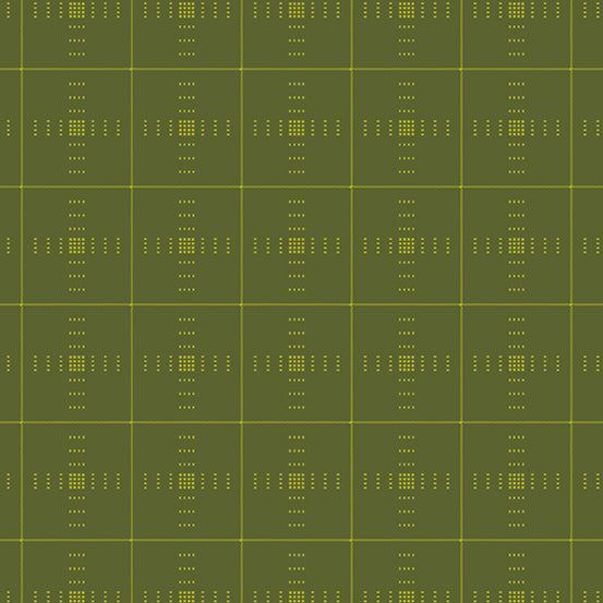 Entwine - Olive Plaid - by Giucy Giuce for Andover