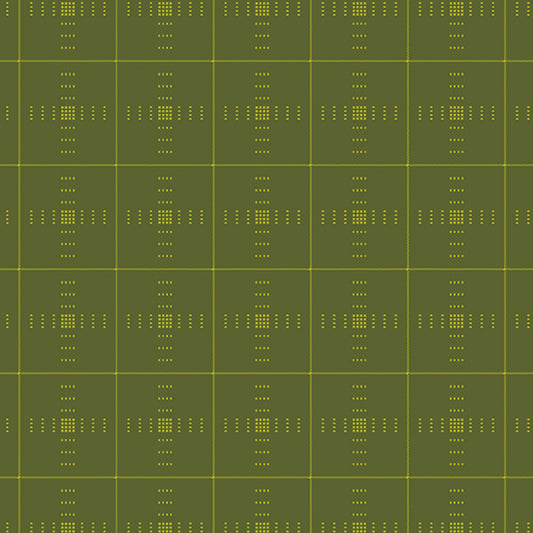 Entwine - Olive Plaid - by Giucy Giuce for Andover