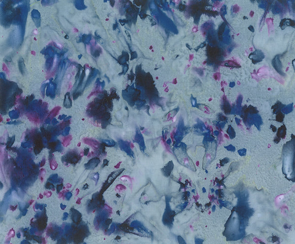 Ink Blot II batik by Banyon Batiks - Royal Blue