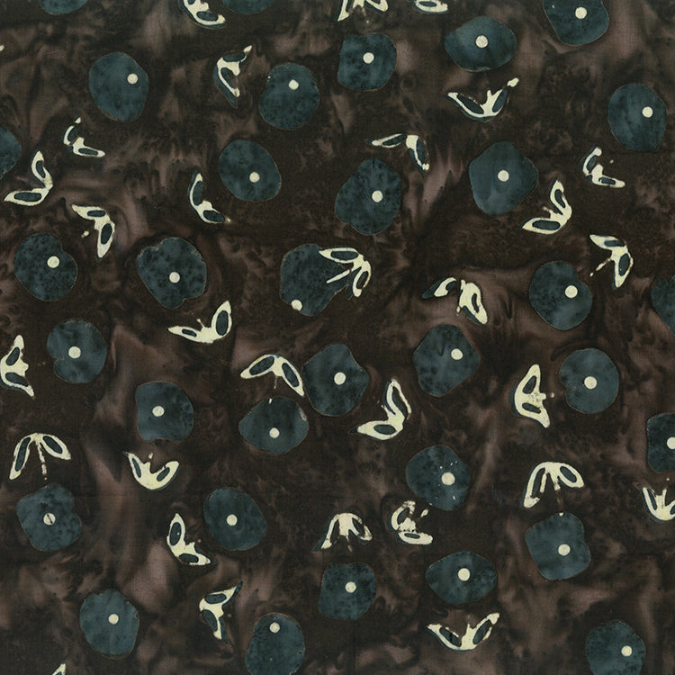 Flower Petals batik by Banyon Batiks - Dark Brown