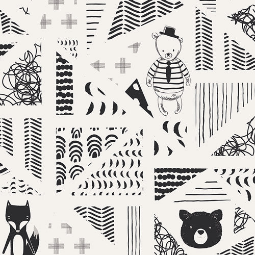 Nest Fabric - Swirly Friends