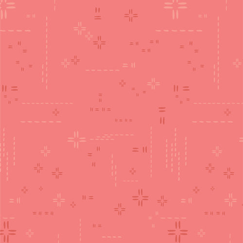 Coral Rose Decostitch Elements - Art Gallery Fabrics