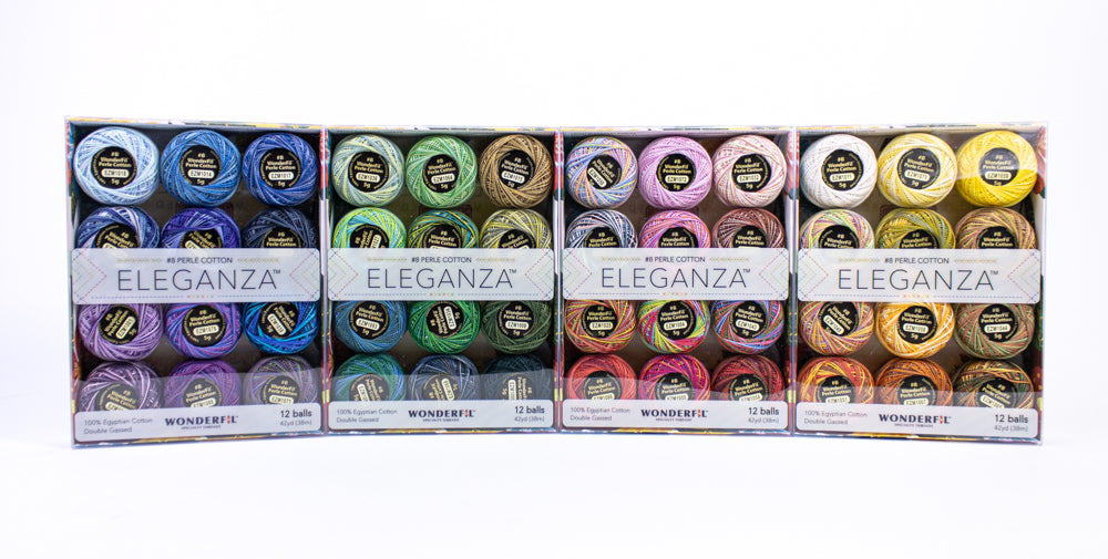 Wonderfil Pearle Cotton - 8 Weight Eleganza - Four Box Variegated Collection