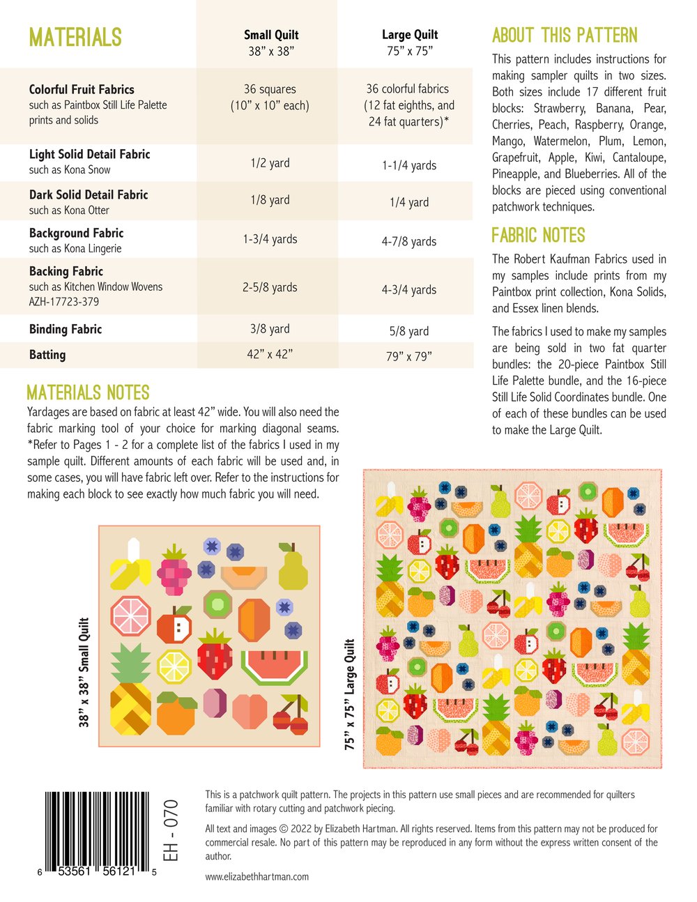 The Produce Section Pattern - Elizabeth Hartman
