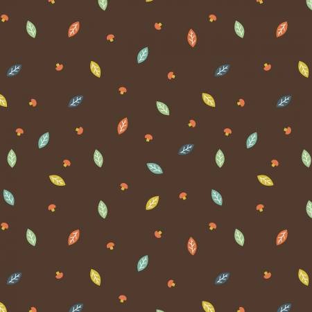 Woodland Flannel by Ben Byrd - Leaf - Brown