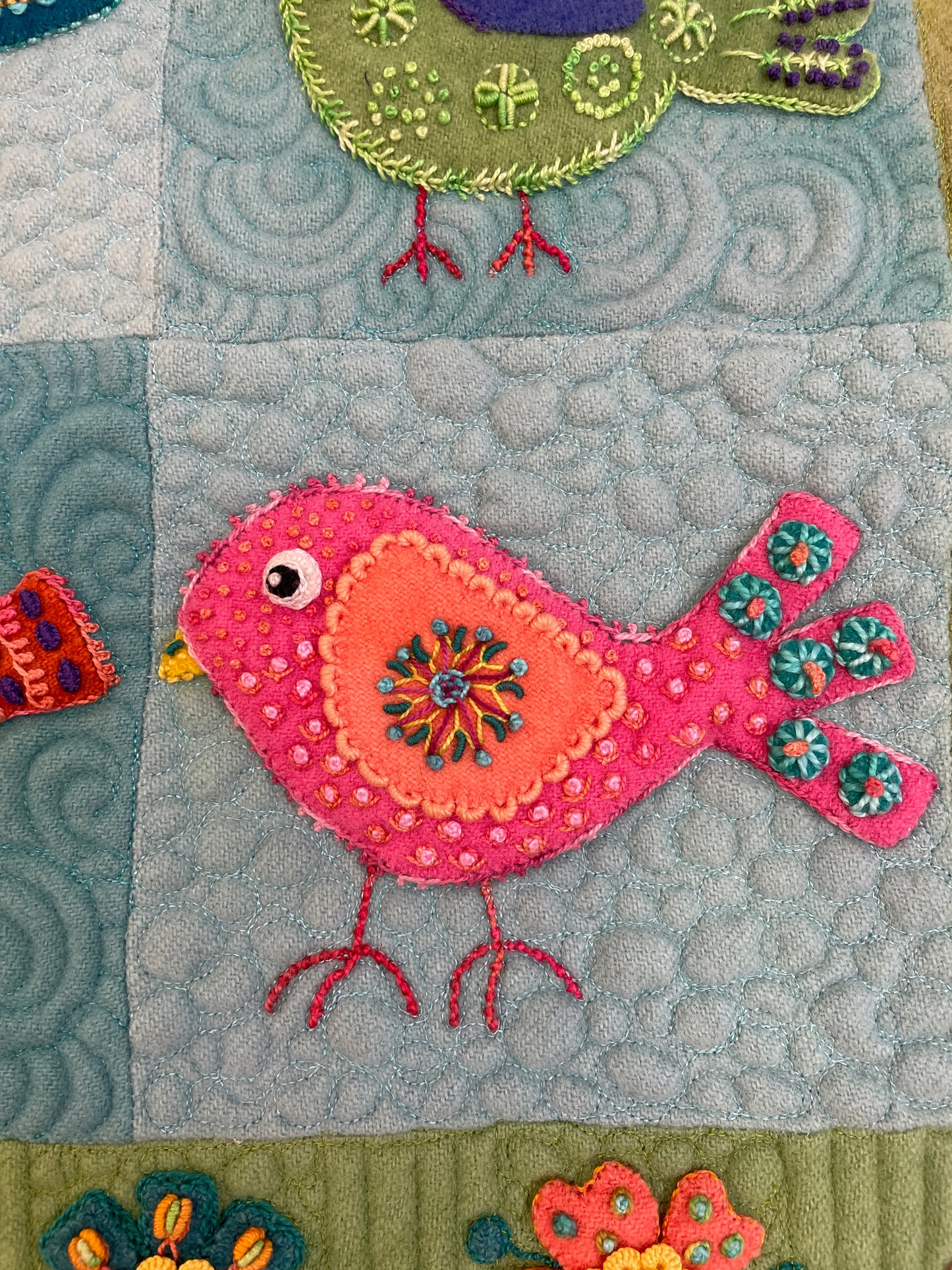 Chirp Quilt Kit - Wool Felt - Sue Spargo