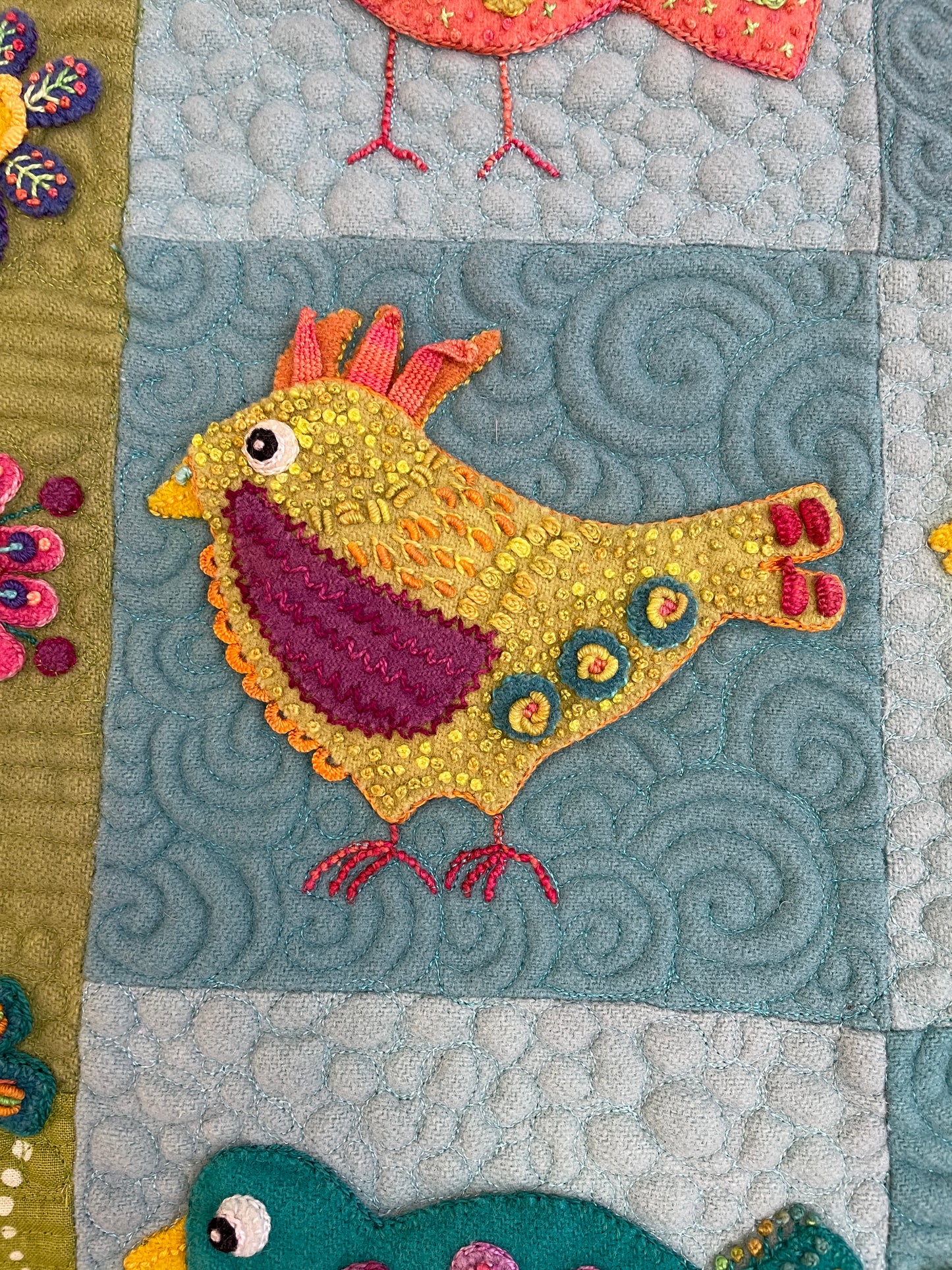 Chirp Quilt Kit - Wool Felt - Sue Spargo