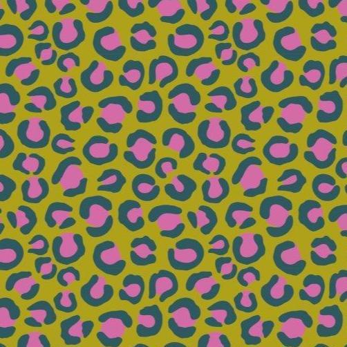 Elena Essex's Night Jungle - Lime and Pink Leopard
