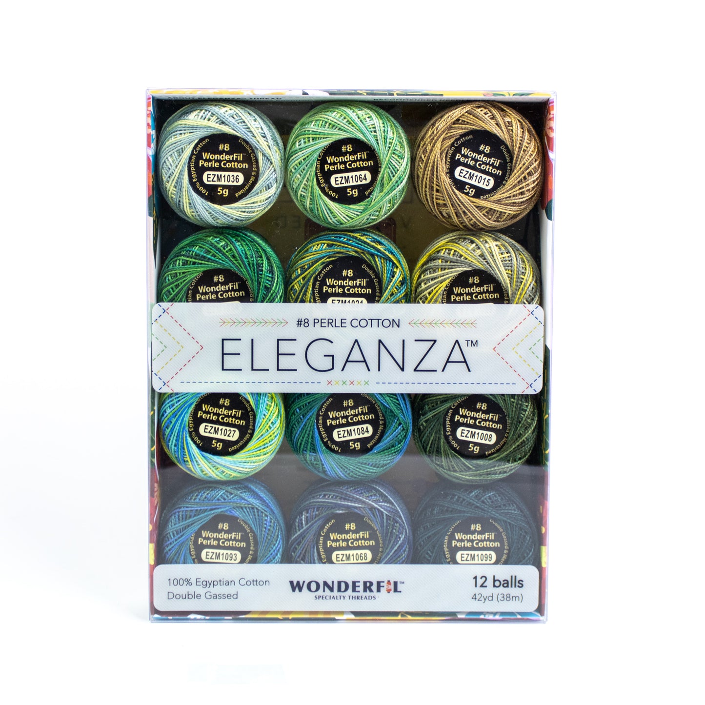 Wonderfil Pearle Cotton - 8 Weight Variegated Eleganza - Meadow