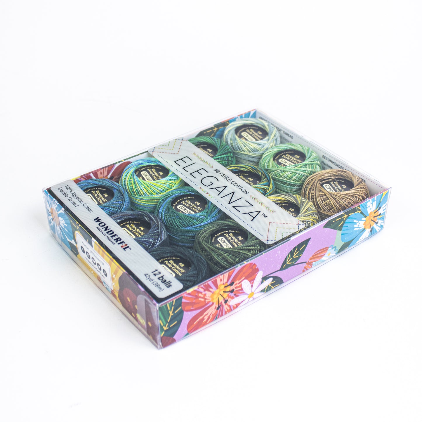 Wonderfil Pearle Cotton - 8 Weight Variegated Eleganza - Meadow