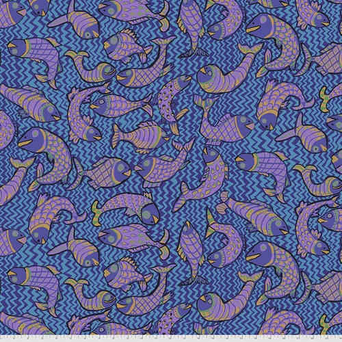 Kaffe Fassett Prints -Koi Polloi-Blue
