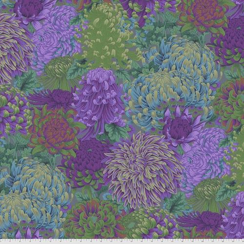 Kaffe Fassett Prints -Hokusai's Mums - Green