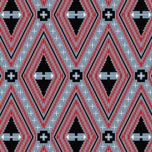 Tula Pink's Holiday Homies Flannel - Family Tree - Blue Spruce