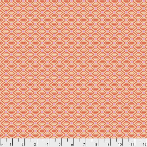 Tula Pink's True Colors Fabric - Hexy Peach Blossom