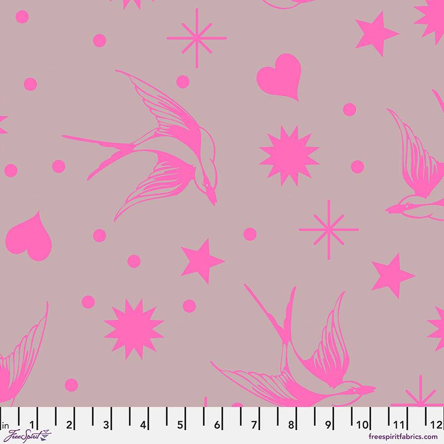 Tula Pink's Everglow - Fairy Flakes Cosmic - Neon True Colours