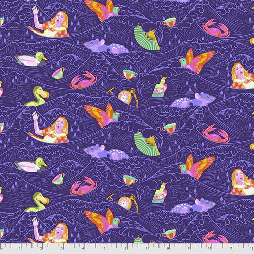 Tula Pink's Curiouser & Curiouser - Sea of Tears Daydream