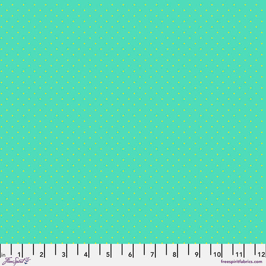 Tula Pink's True Colors Fabric - Tiny Dots - Peacock