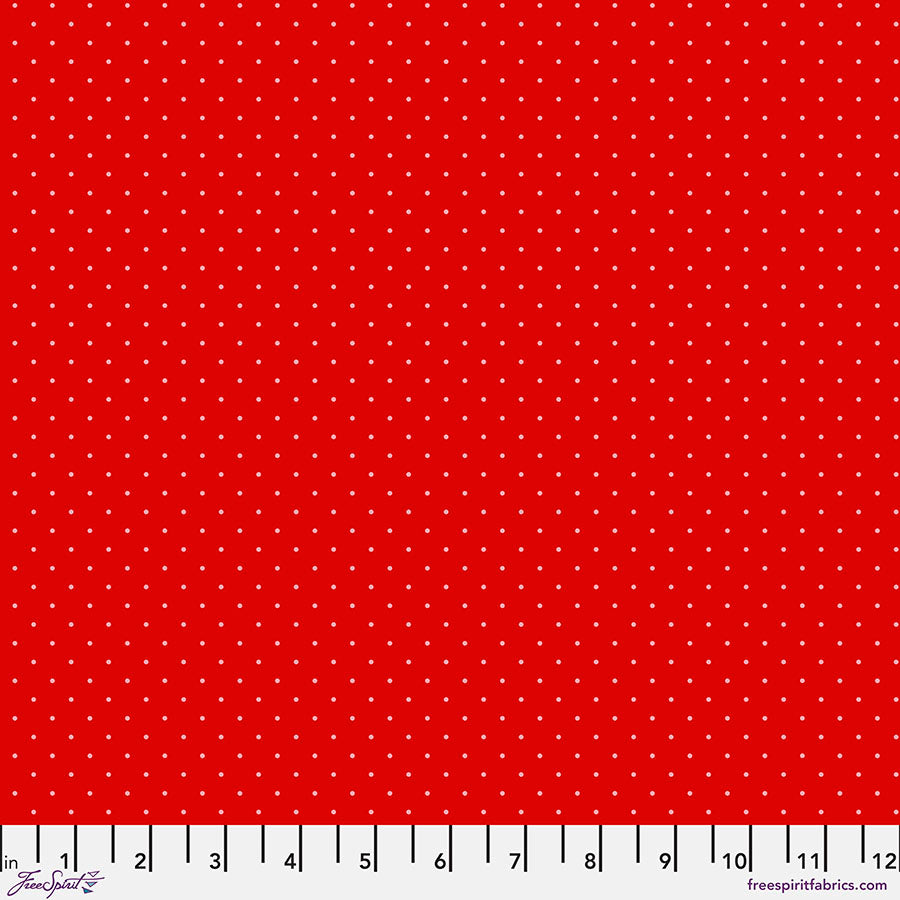 Tula Pink's True Colors Fabric - Tiny Dots - Watermelon