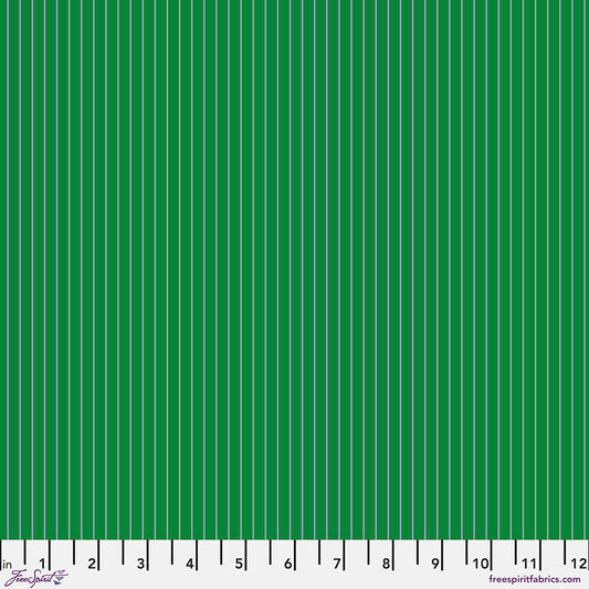 Tula Pink's True Colors Fabric - Tiny Stripe - Fern