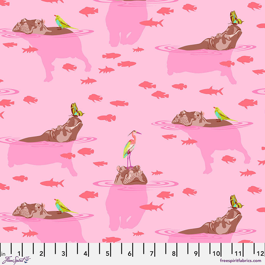 Tula Pink's Everglow - My Hippo's Don't Lie Nova