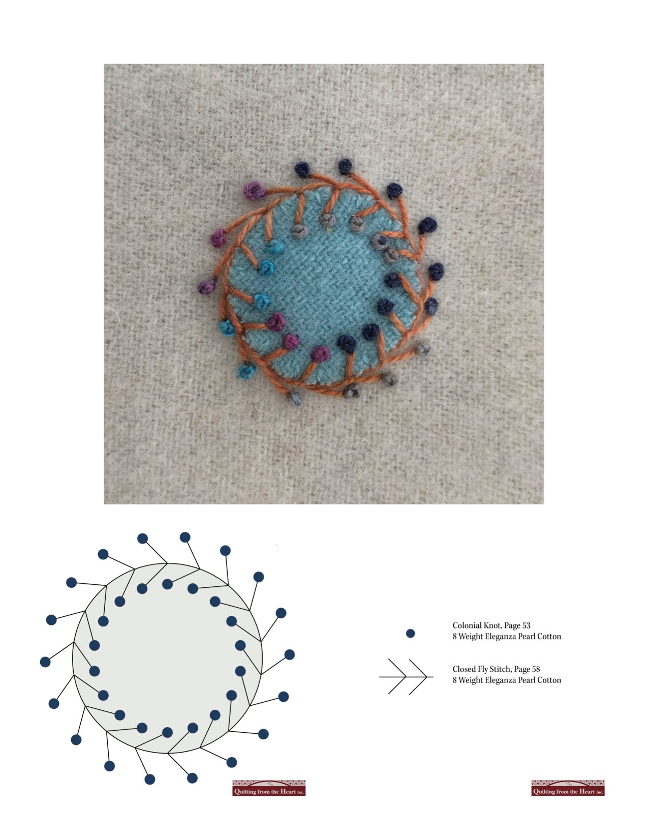 QFTH TV Wool Felt Stitch Along - Original Nine Circles E-Book