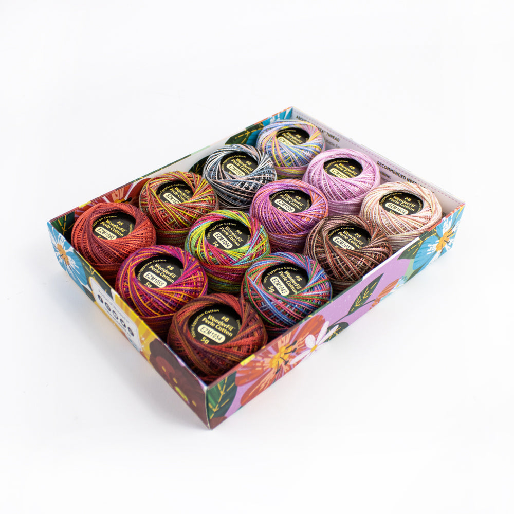 Wonderfil Pearle Cotton - 8 Weight Variegated Eleganza - Passion5