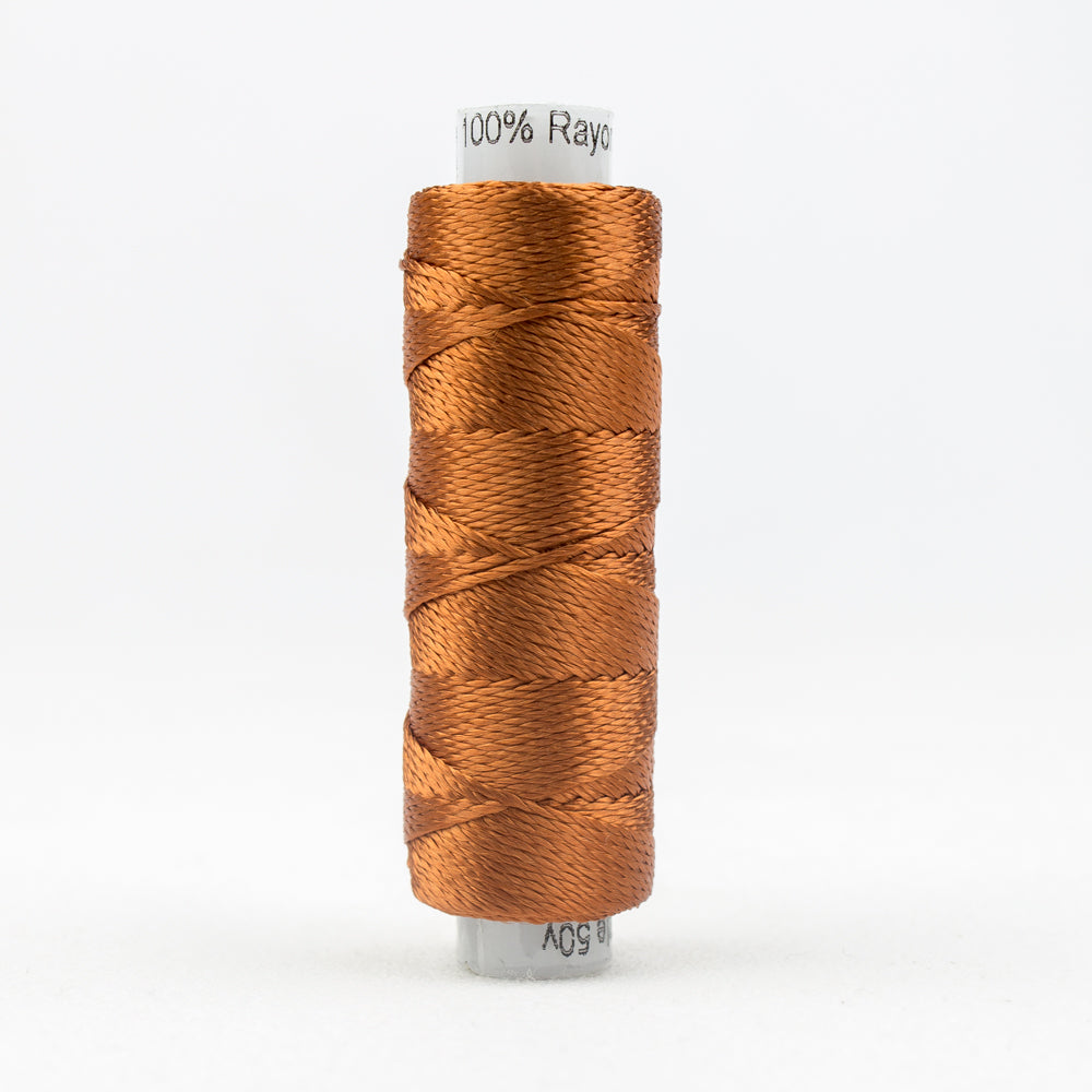 Sue Spargo's Solid Razzle Thread - 100% Rayon Thread - RZ7117- Apricot Orange