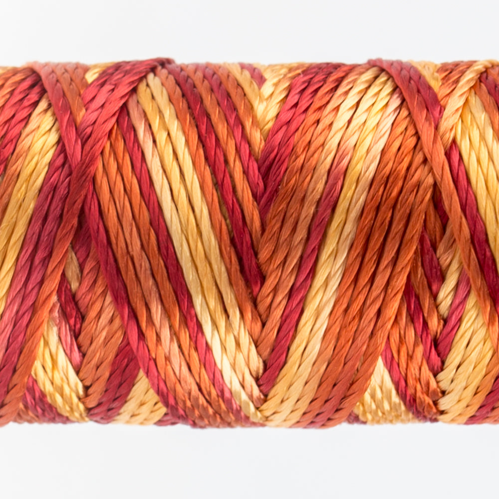 Sue Spargo's Variegated Razzle Thread - 100% Rayon Thread - RZM02 - Go-Go Mango