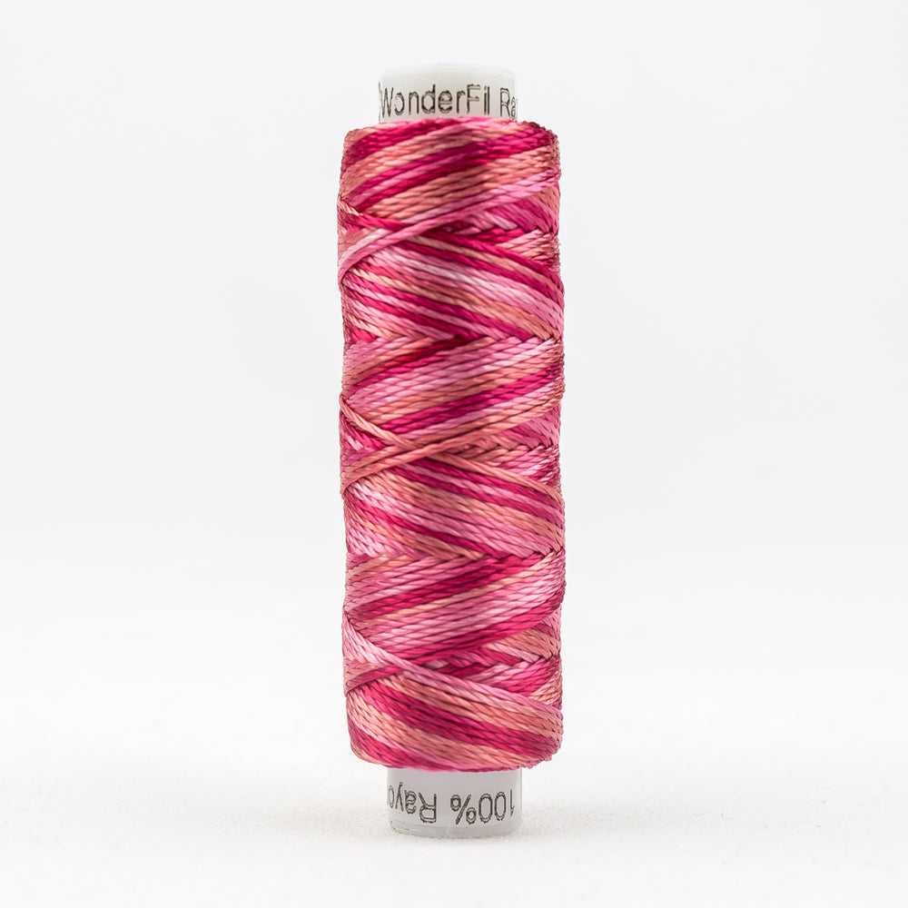 Sue Spargo's Variegated Razzle Thread - 100% Rayon Thread - RZM03 - Rosie Outlook