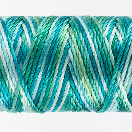 Sue Spargo's Variegated  Razzle Thread - 100% Rayon Thread - RZM06 - Tropical Teal