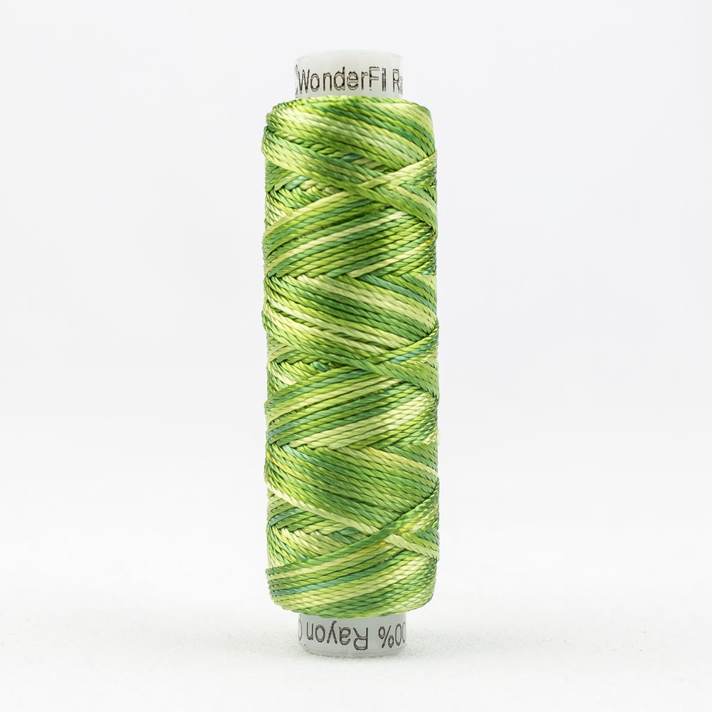 Sue Spargo's Variegated Razzle Thread - 100% Rayon Thread - RZM07 - Leaves and Sprouts