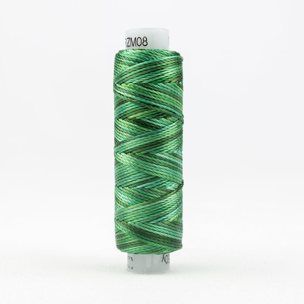 Sue Spargo's Variegated Razzle Thread - 100% Rayon Thread - RZM08 - Hint of Mint