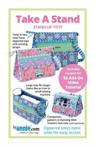 Take A Stand - Stand Up Tote - Bag Pattern - By Annie