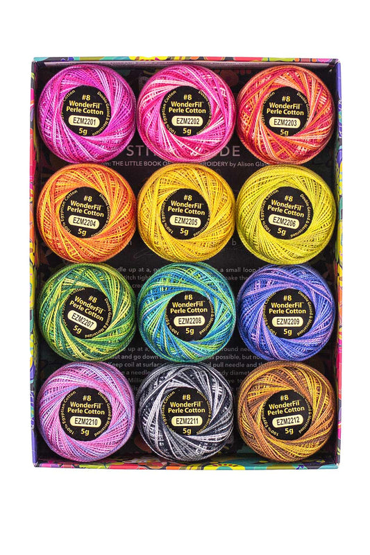 Alison Glass + Wonderfil Pearle Cotton - 8 Weight Eleganza - Variegated - Stars