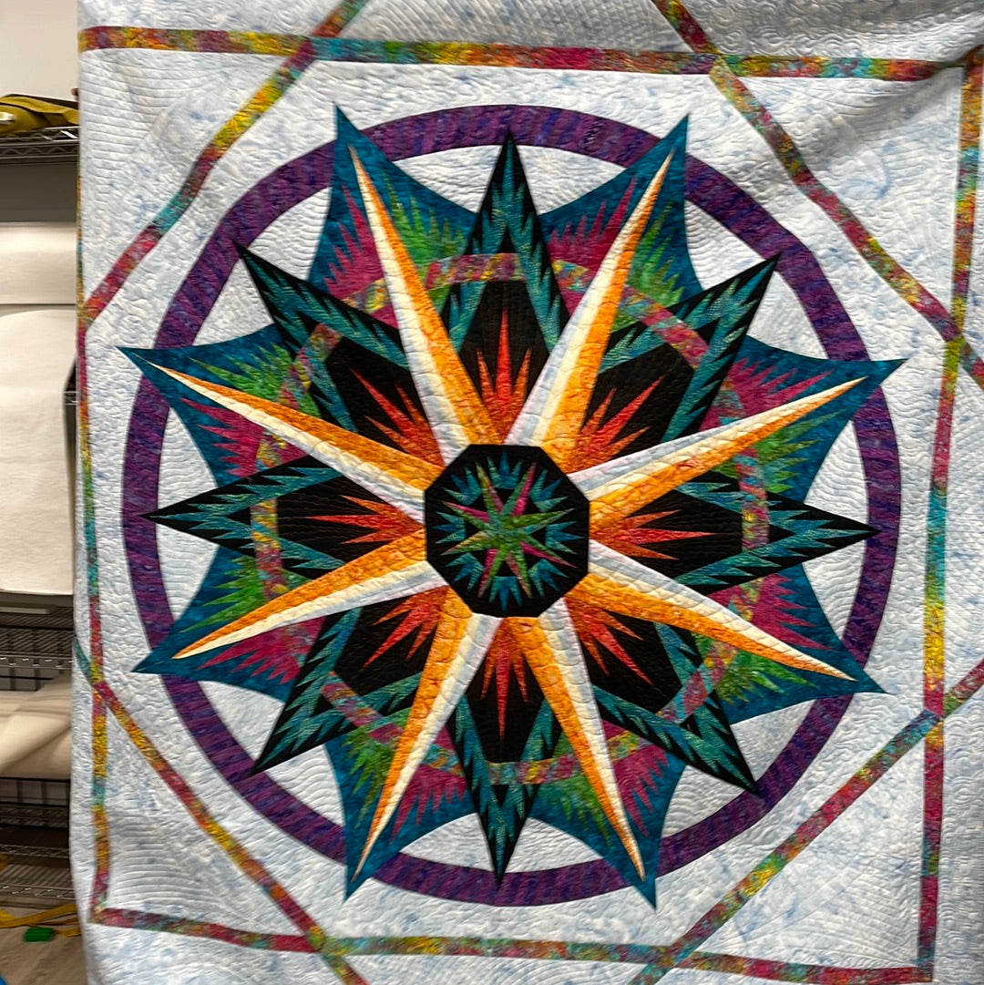 Mariners Compass Queen Quilt