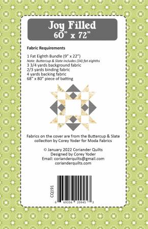 Joy Filled Quilt Pattern - Coriander Quilts