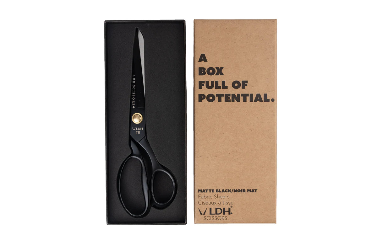 Matte Black Fabric Shears - 9.5" - LDH Scissors