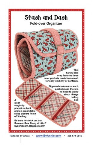 Stash and Dash - Fold Over Organizer - Bag Pattern - By Annie